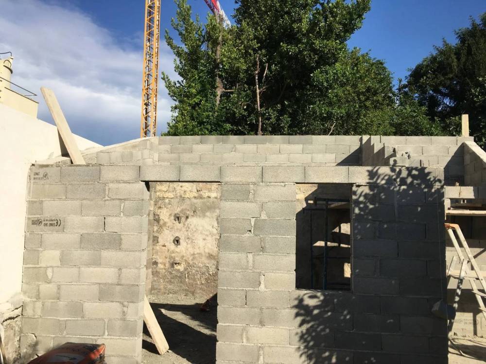 travaux mur
