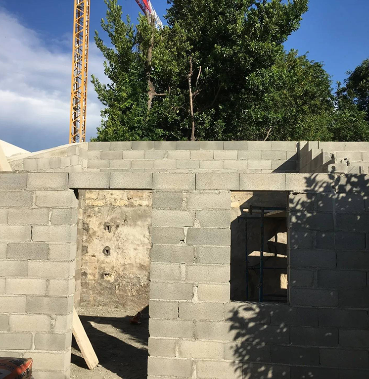 travaux mur